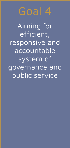 Goal 4  Aiming for efficient, responsive and accountable system of governance and public service